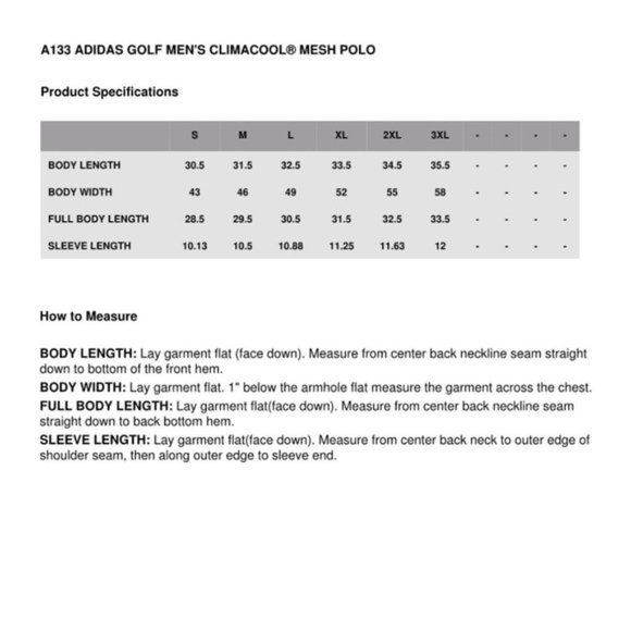 Adidas Golf A133 Men's ClimaCool Mesh Polo - Picture 4 of 4